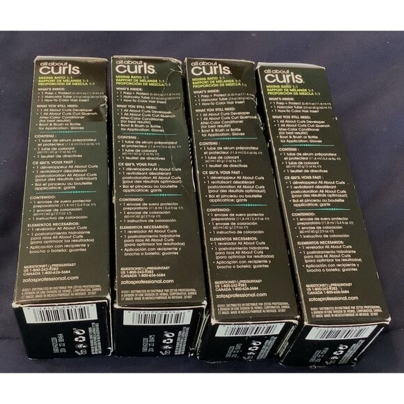 4 All About Curls 1N Permanent Hair Color Prep Zotos Curls Night Out - Picture 3 of 4